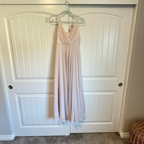 BHLDN Anthropolgie Eva blush taupe Maxi Dress size small - Picture 10 of 12